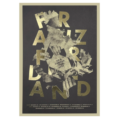 US & Canada 2025 Tour Gold Foil Poster
