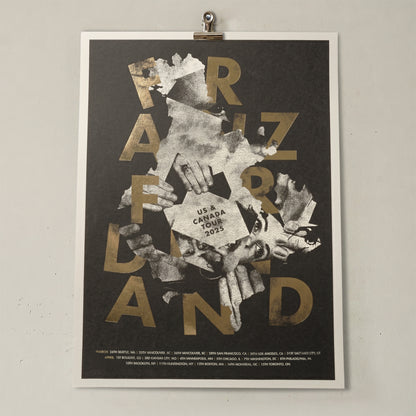 US & Canada 2025 Tour Gold Foil Poster