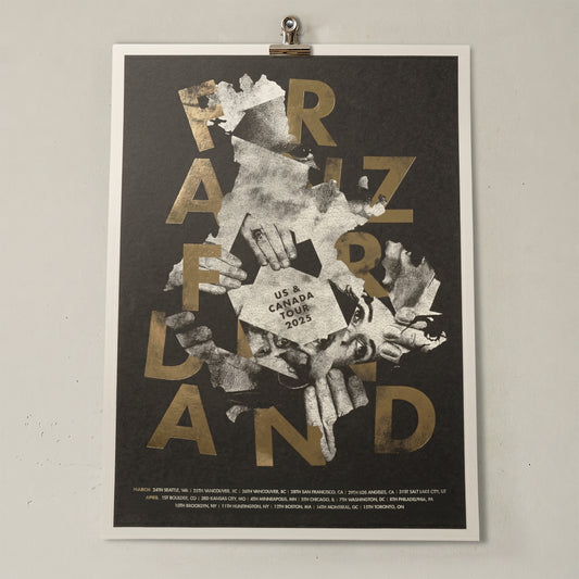 US & Canada 2025 Tour Gold Foil Poster